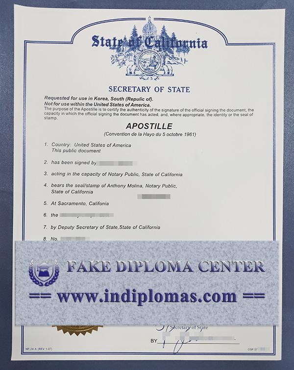 California Apostille, California attestation, California authentication certificate, 办理加州认证,