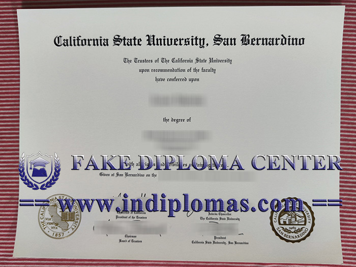 Cal State San Bernardino diploma