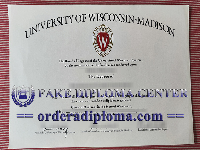 University of Wisconsin Madison certificate, University of Wisconsin Madison diploma,